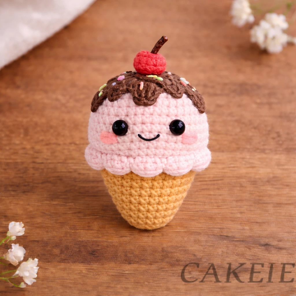 Crochet Mini Ice Cream Plush